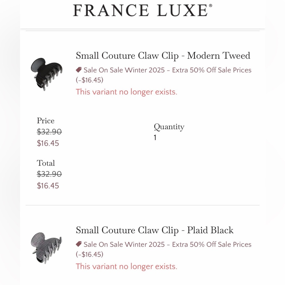 Patterned Hair Claw Clips Set - Picture 2 of 2